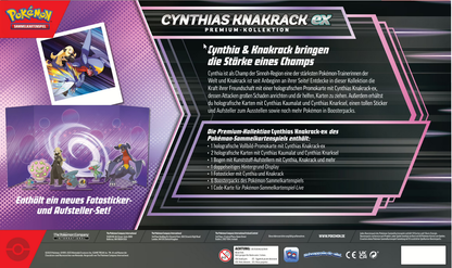 Pokémon – KP 10 – Ewige Rivalen – Premium-Kollektion – Cynthia Knakrack-ex – DE - Racoon Cave