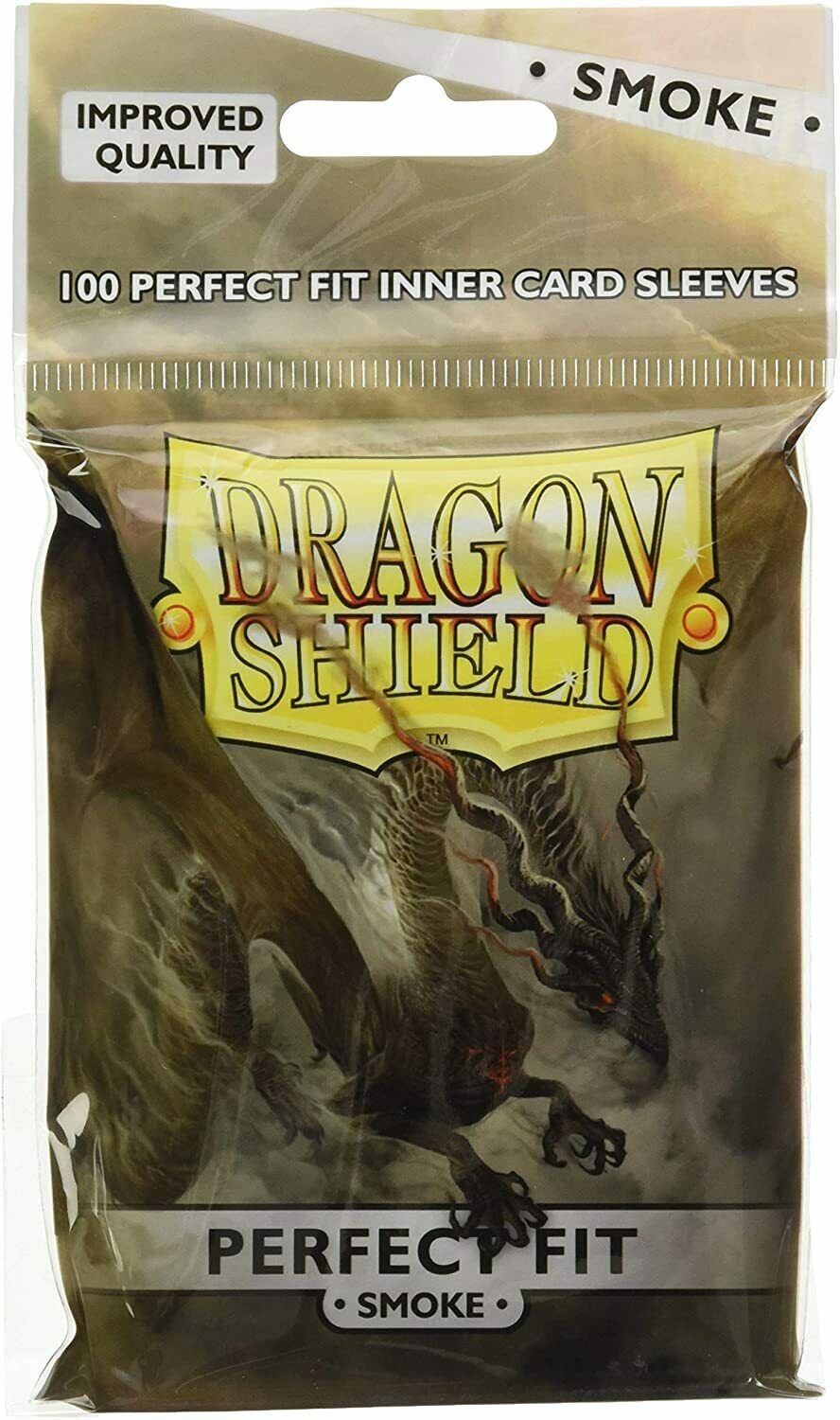 Dragon Shield Sleeves - Perfect-Fit Smoke 100 Pieces - Racoon Cave