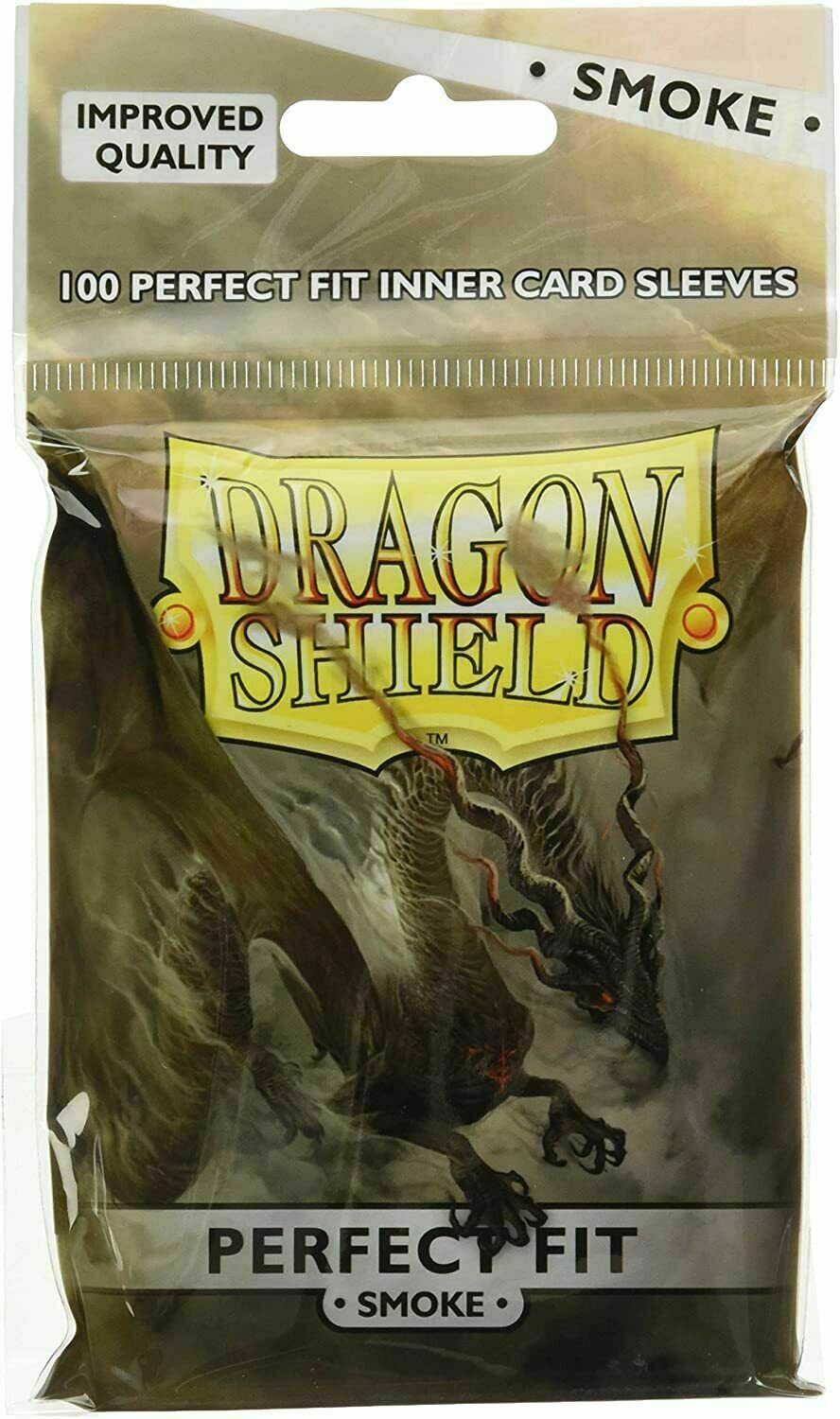 Dragon Shield Sleeves - Perfect-Fit Smoke 100 Pieces - Racoon Cave