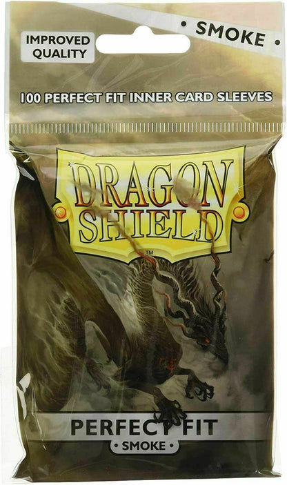 Dragon Shield Sleeves - Perfect-Fit Smoke 100 Pieces - Racoon Cave