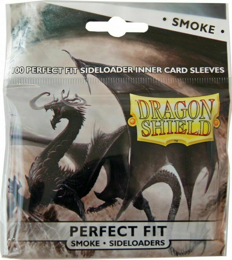 Dragon Shield Sleeves - Perfect-Fit Sideloader Clear/Smoke 100 Pieces - Racoon Cave