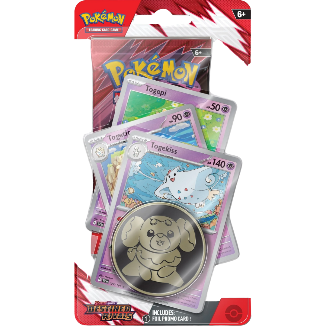 Pokémon – Scarlet & Violet – SV10 – Destined Rivals – Premium Checklane Blister – Togekiss – EN - Racoon Cave