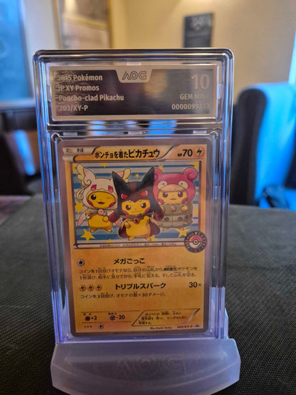 Poncho-wearing Pikachu 203/XY-P (2015 JP XY Promos) – AOG GEM MINT 10 - Racoon Cave