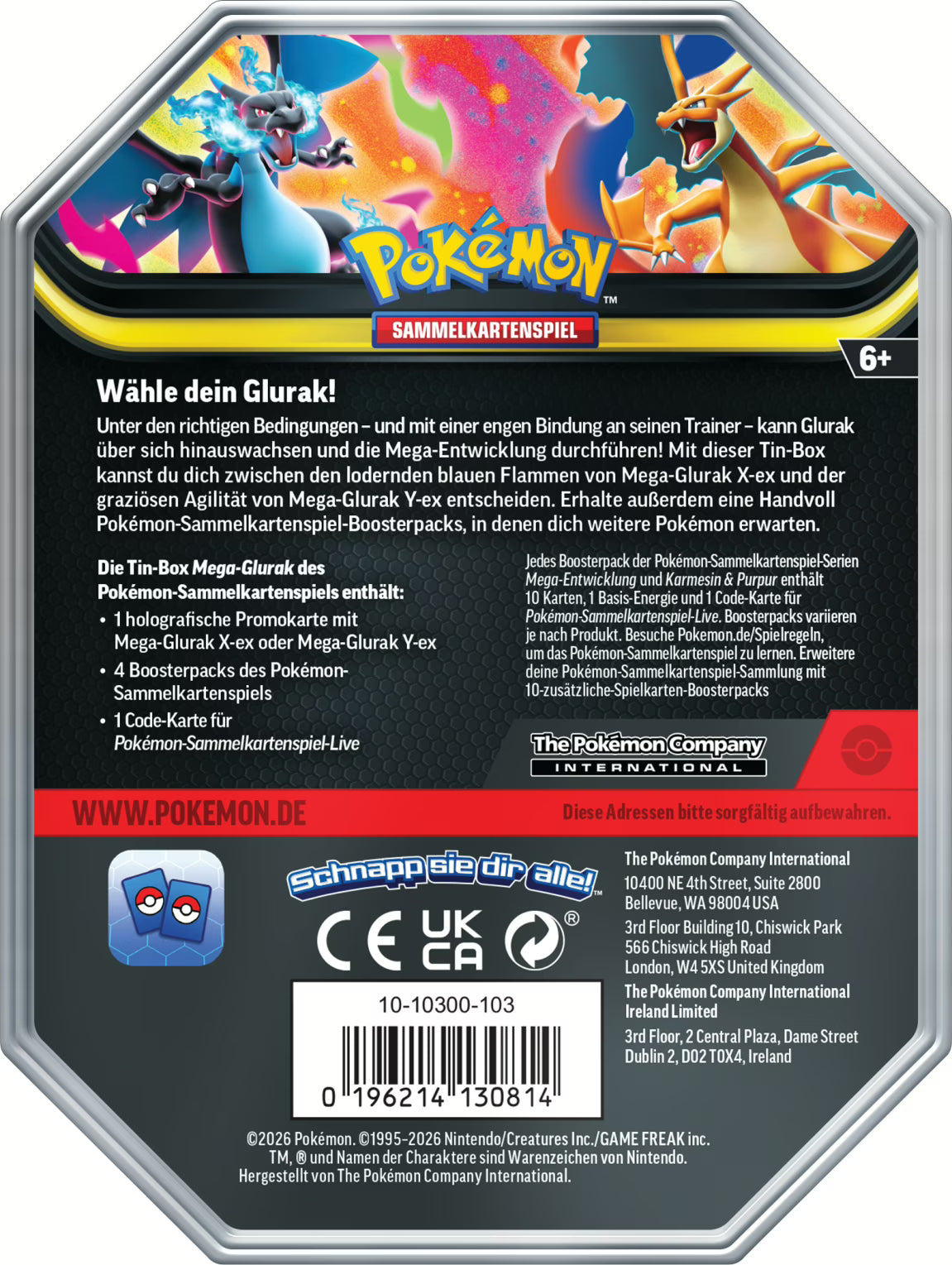 PKM – Tin 127 Mega-Glurak Y – (MEB3) - DE - Racoon Cave