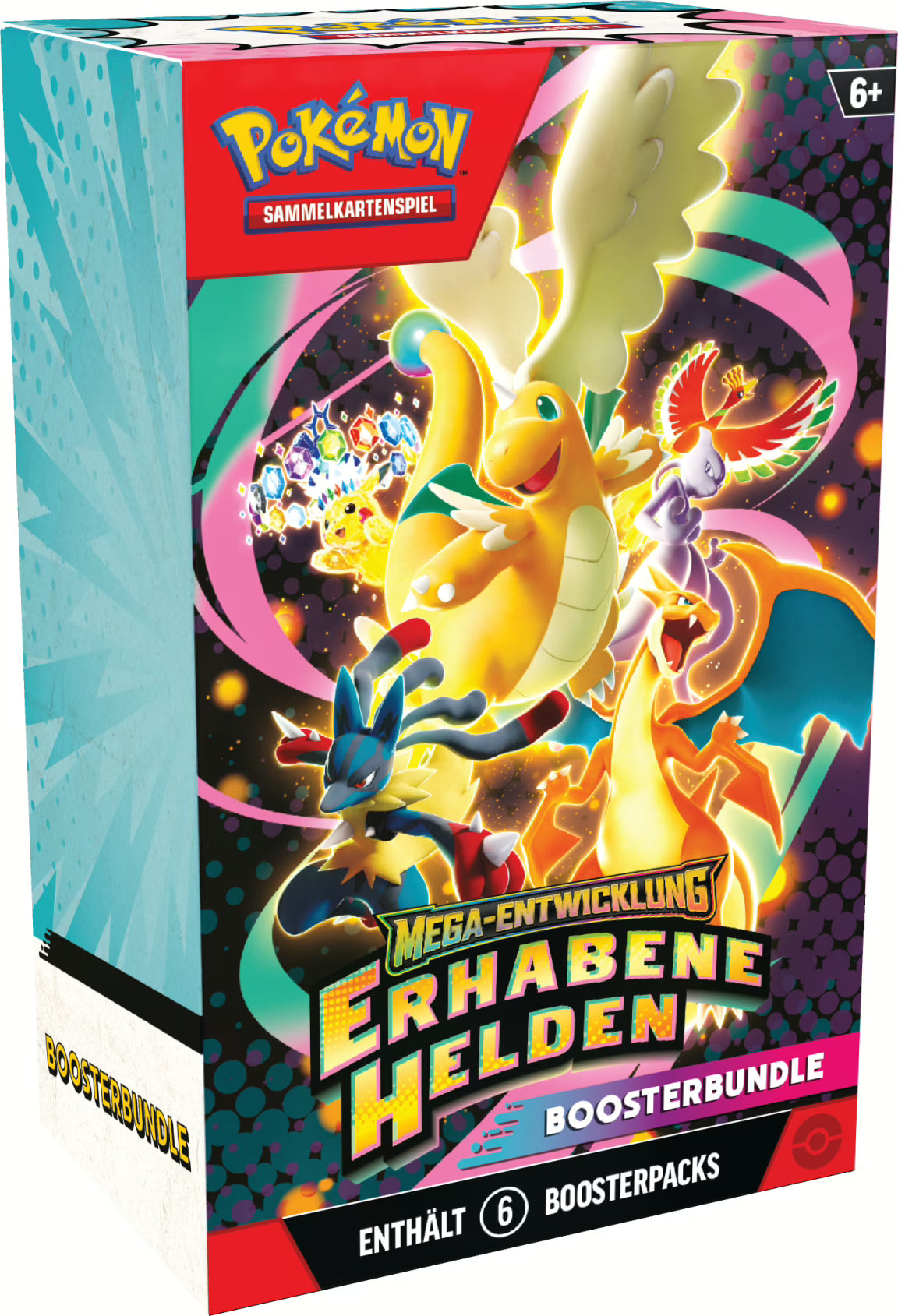 PKM – Mega-Entwicklung: Erhabene Helden – Boosterbundle (6 Booster) – DE - Racoon Cave