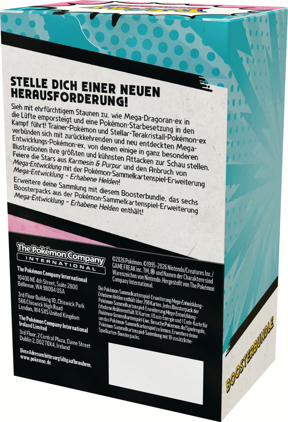 PKM – Mega-Entwicklung: Erhabene Helden – Boosterbundle (6 Booster) – DE - Racoon Cave
