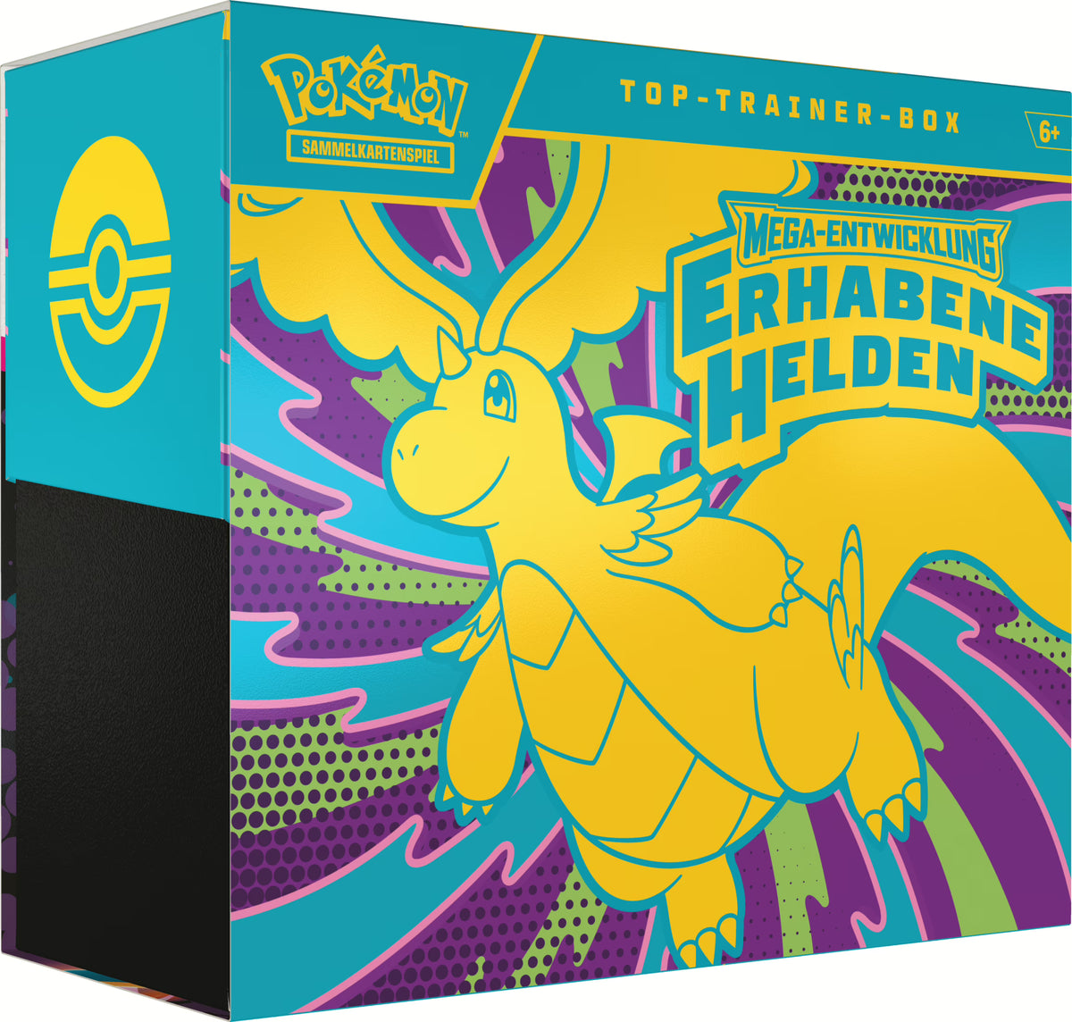 PKM – ME02.5 Erhabene Helden – Top-Trainer-Box (MBE4) – DE - Racoon Cave
