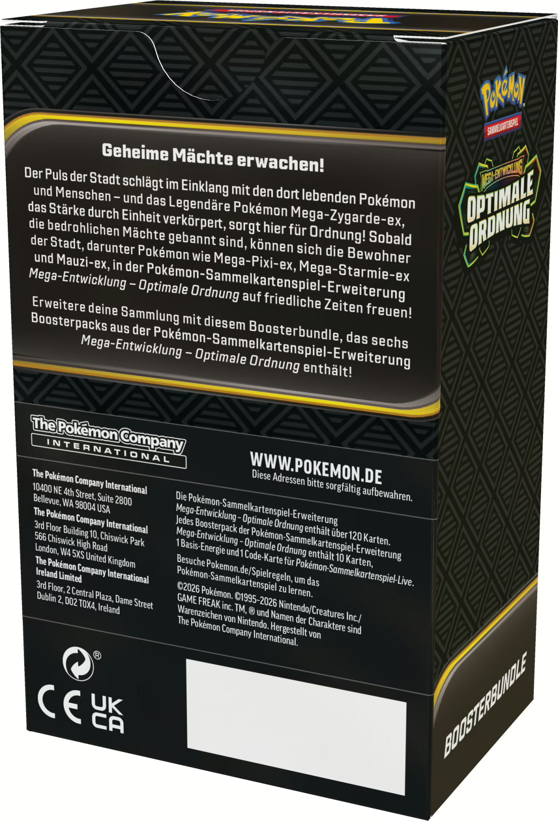 PKM – Mega-Entwicklung: Optimale Ordnung – Boosterbundle (6 Booster) – DE - Racoon Cave