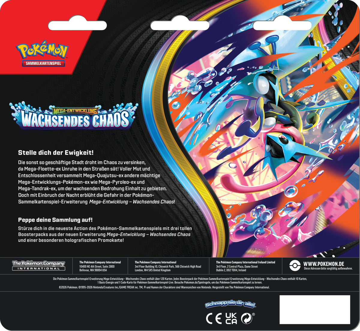 PKM – ME04 Wachsendes Chaos – 3-Pack-Blister – DE - Racoon Cave