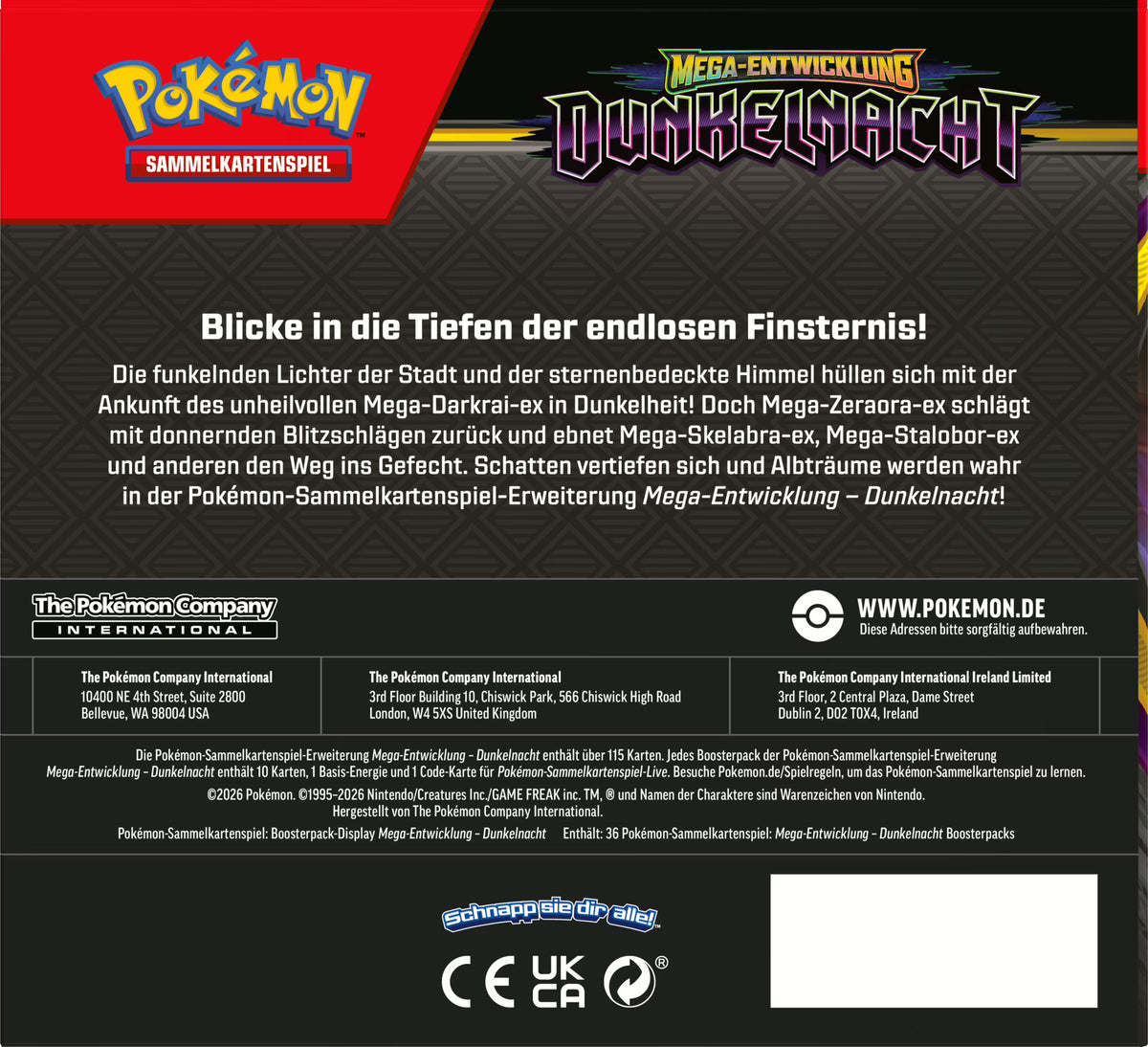 PKM – ME05 Dunkelnacht – Booster Display  – DE - Racoon Cave