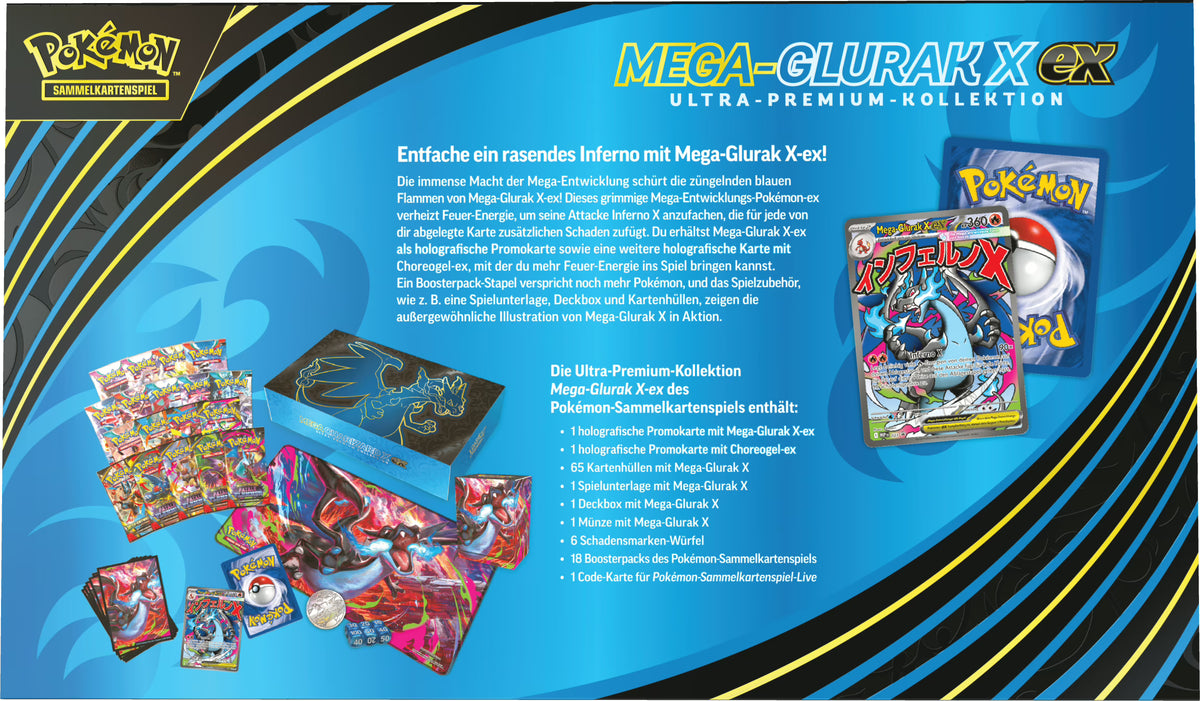 PKM – Ultra-Premium-Kollektion Mega-Glurak X-ex – DE - Racoon Cave