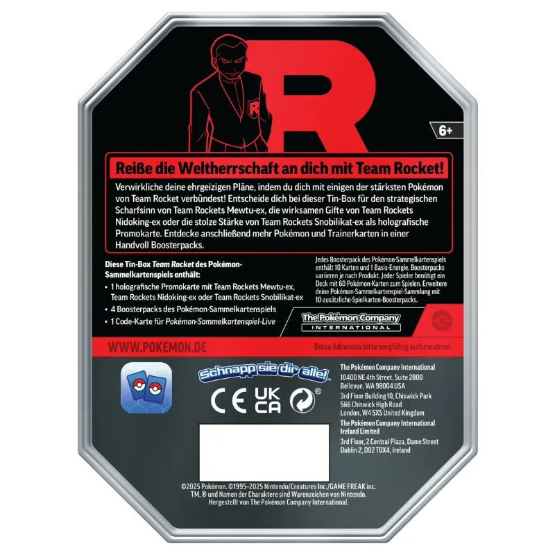 PKM – KP 10 – Team Rockets Mewtu-ex Tin – DE - Racoon Cave