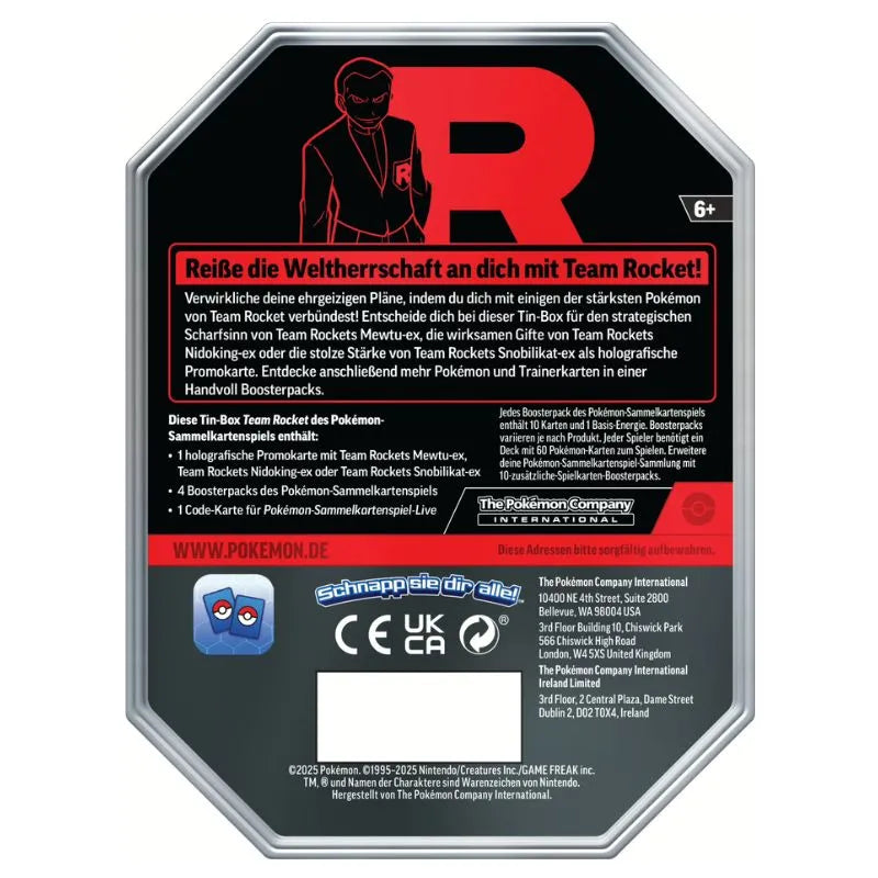 PKM – KP 10 – Team Rockets Snobilikat-ex Tin – DE - Racoon Cave