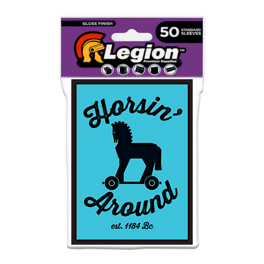 Legion Premium Sleeves Card Supplies Standard Size Gloss Horsin' Around 50Pieces - Racoon Cave