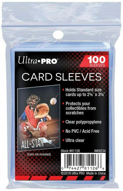 Ultra Pro Sleeves - Soft Sleeves Clear 100 Pieces - Racoon Cave