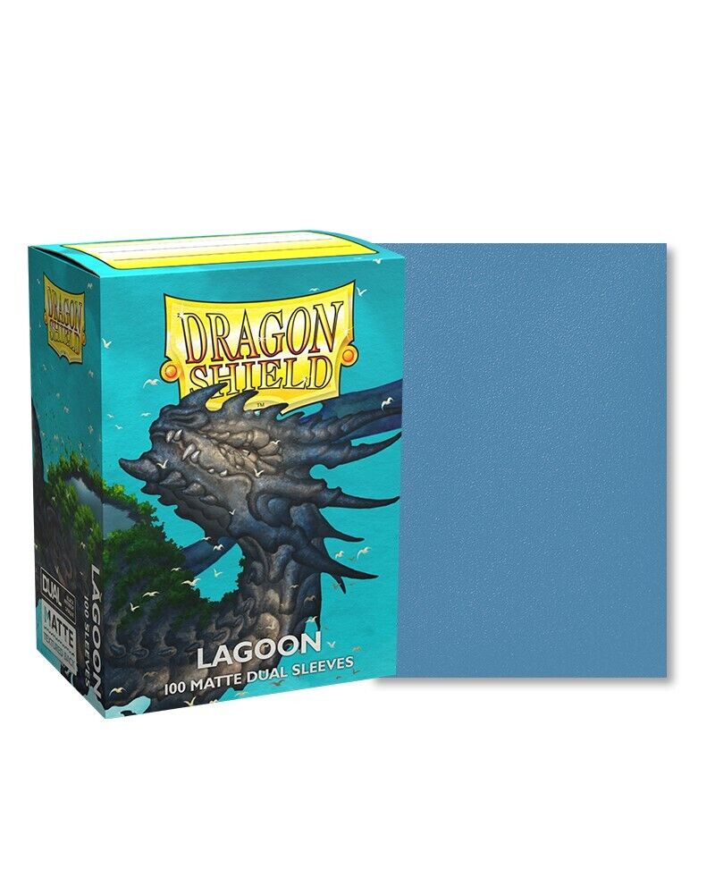 Dragon Shield Sleeves -  Dual Matte Lagoon 100 Pieces - Racoon Cave